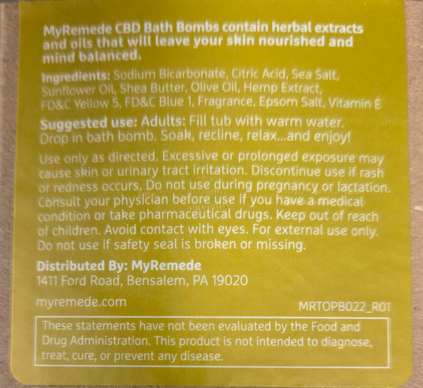 4-PACK CBD Bath Bombs Full Spectrum 50mg